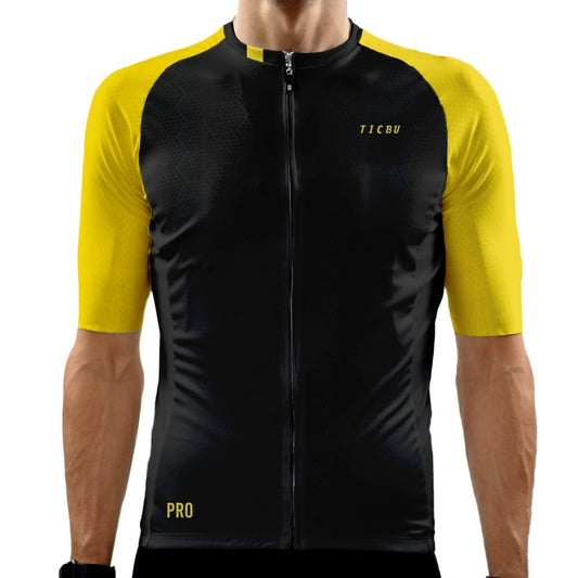 CAMISA CORTA HOMBRE PRO (REF.  YELLOW BLACK  V2)