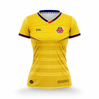 Camiseta Dama Deportiva Ref Colombia 26 Amarilla