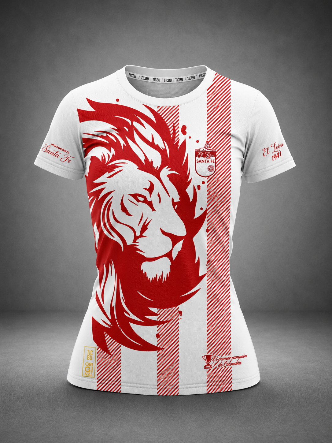 Camiseta Dama Deportiva (Ref SANTA FE BLANCO LOGO 3D)