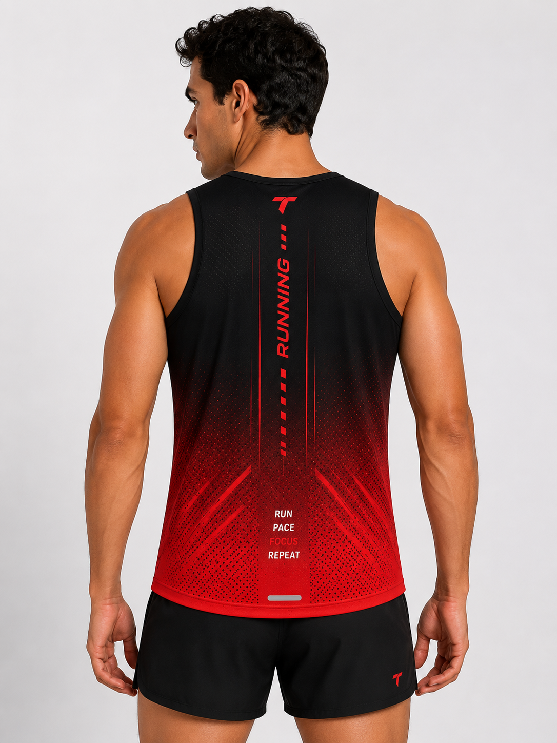 Camiseta Hombre Deportiva RUNNING TICBU Rojo