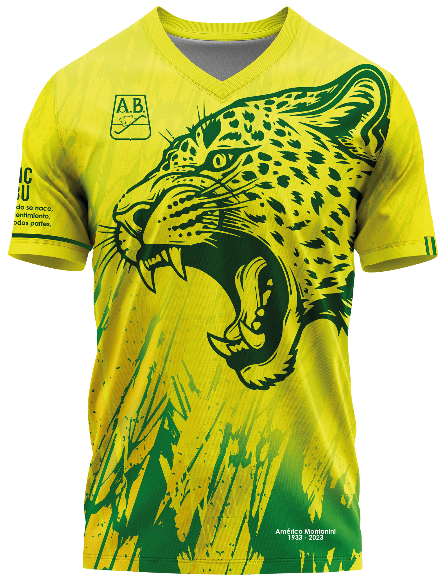 Camiseta Hombre Deportiva Ref Atletico Bucaramanga Amarillo Leopardo