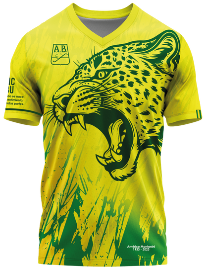 Camiseta Hombre Deportiva Ref Atletico Bucaramanga Amarillo Leopardo