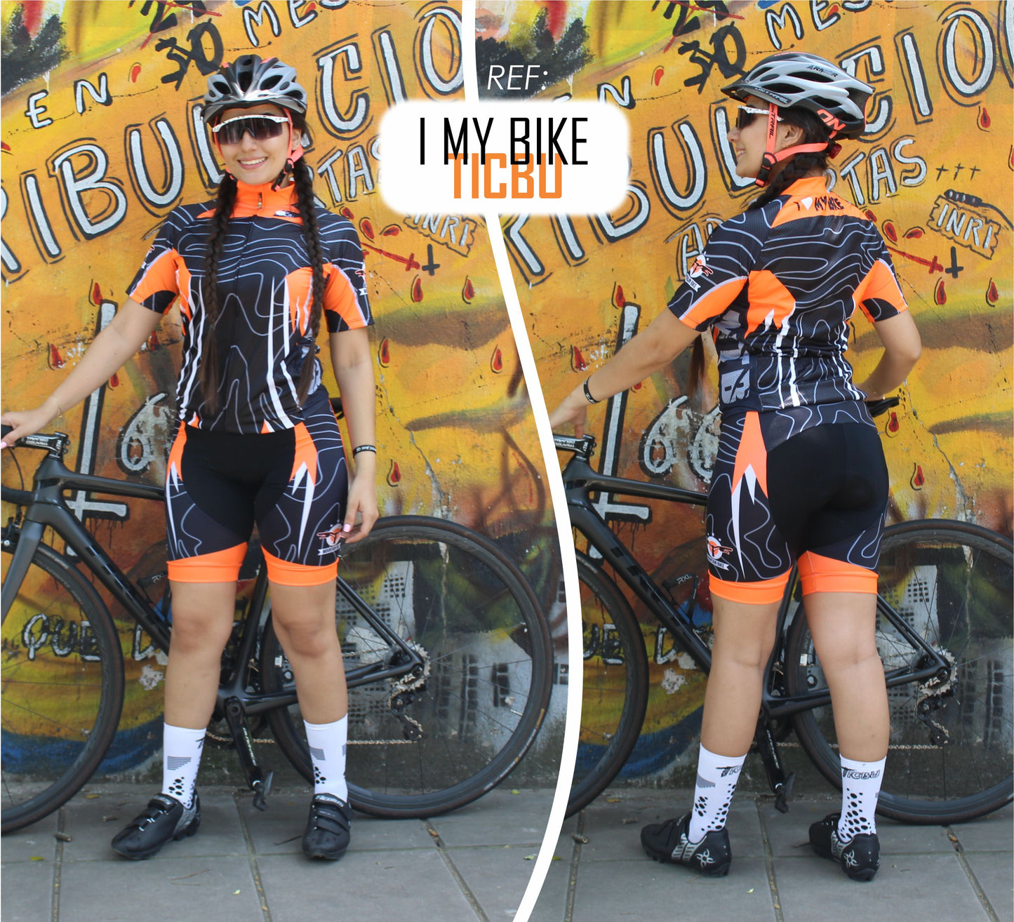 LICRA CORTA DAMA (REF: I MY BIKE NARANJA)
