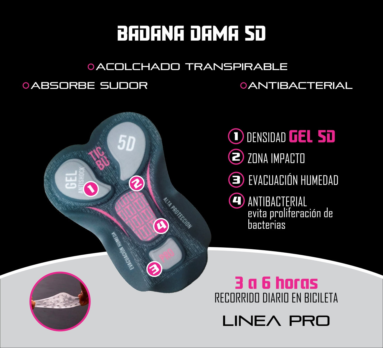 LICRA CORTA DAMA PRO (REF. COLORS WOMAN)