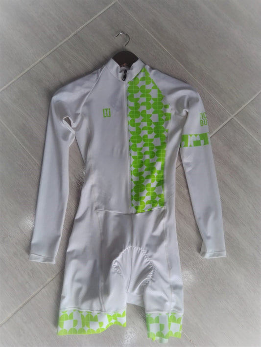 ENTERIZO (SAFIRO) WHITE Short Lycra Long Shirt PRO